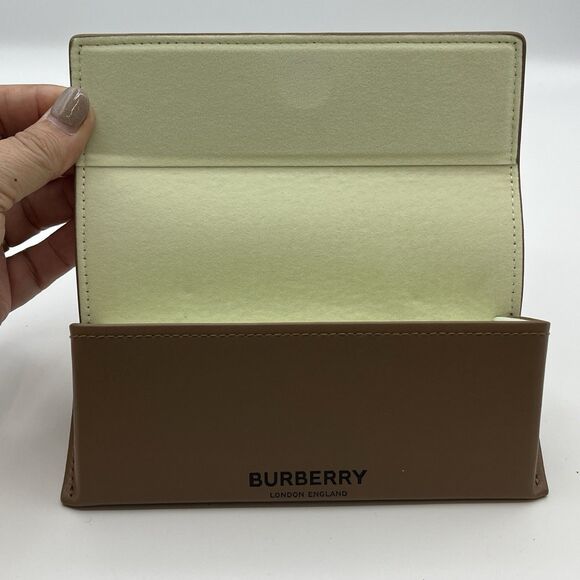 Burberry London Tan Brown Case Glasses‎ or Sunglasses Soft Leather Triangular - Picture 7 of 7